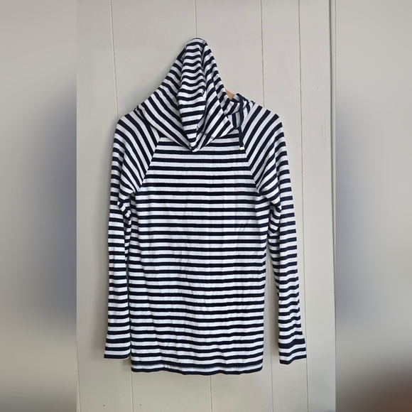 Lilly Pulitzer Navy and White Striped Hoodie-Size M - Picture 7 of 7